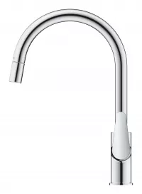 Baterie bucatarie Grohe StartCurve 30562000, inalta, tip C, dus extractabil, crom