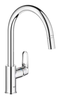 Baterie bucatarie Grohe StartFlow 30569000, inalta, tip C, dus extractabil, crom