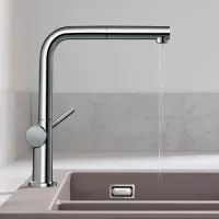 Baterie bucatarie Hansgrohe M54, inalta, tip L, dus extractabil, sBox, crom, 72809000