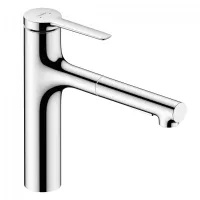 Baterie bucatarie Hansgrohe Zesis M33, inalta, tip L, dus extractabil, crom, 74801000