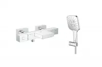 Baterie cada Grohe Grohtherm Cube, termostat, set dus, crom, 34497000