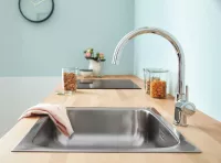 Baterie bucatarie Grohe Bauclassic, 3/8'', inalta, tip C, crom, 31535001