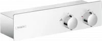 Baterie dus Hansgrohe ShowerTablet 350 13102400, 1/2'', termostat, limitator, filtru impuritati, crom-alb