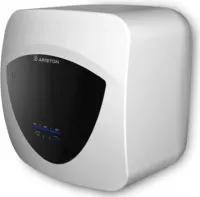 Boiler Ariston Andris Lux Eco 10, electric, 10 l, 1200 W, termostat, display LED, montare deasupra chiuvetei, alb