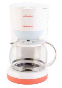Cafetiera Daewoo DCM900U, 900 W, 1.25 l, filtru permanent, anti-picurare, control mecanic, alb