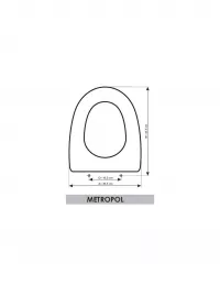 Capac WC Gala Metropol 5151401, duroplast, alb