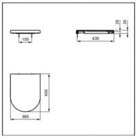 Capac WC Ideal Standard Blend Curve T376001, softclose, duroplast, alb