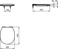 Capac WC Ideal Standard Connect Air E036501, slim, duroplast, alb