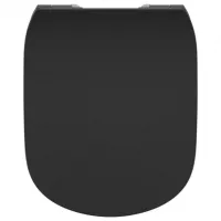 Capac WC Ideal Standard Tesi T3527V3, softclose, slim, duroplast, mat, negru
