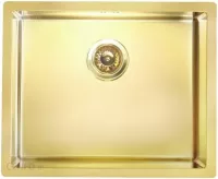 Chiuveta bucatarie Alveus Quadrix Monarch, otel, 450 x 450 mm, sub/in blat, auriu, 1103319