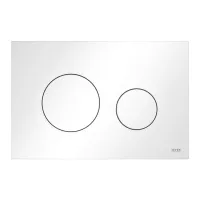 Clapeta WC Tece Loop, dubla, 220 x 150 mm, orizontala, plastic, lucios, alb, 9240920