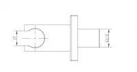 Cot iesire dus FDesign Inula FD8-601-22, 1/2'' x 1/2'', universal, suport para, ornament, mat, negru