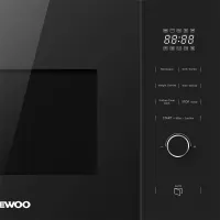 Cuptor cu microunde incorporabil Daewoo KOC-25GB-1, 25 l, 900W, Display, 8 programe, Grill, sticla, negru