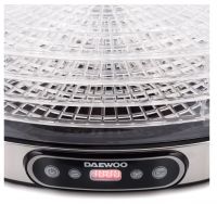 Deshidrator Daewoo DD500S, 500 W, 5 zone, 35-70 grade C, ventilator, display, control mecanic, inox