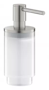 Dozator sapun Grohe Selection, pe suport, 130 ml, metal/sticla, mat, otel satinat, 41028DC0