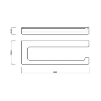 Inel prosop Fdesign Piazza, 230 mm, pe perete, metal, crom, FD6-PZA-05-11