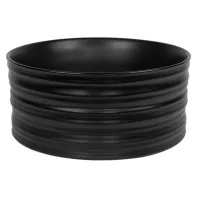 Lavoar Fluminia My Black Circle, pe blat, 410 x 410 mm, negru, 8077MB
