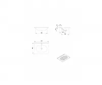Lavoar Gala Klea 3308001, 610 x 460 mm, montare pe masca, preaplin, ceramica sanitara, alb