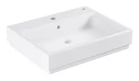 Lavoar Grohe Cube Ceramic 3947700H, montare pe blat, preaplin 600 x 490 mm, anti-aderent, antibacterian, alb