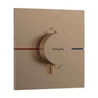 Mixer incastrat Hansgrohe ShowerSelect, termostat, necesita valva, mat, bronz, 15574140