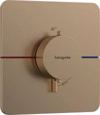 Mixer incastrat Hansgrohe ShowerSelect, termostat, necesita valva, mat, bronz, 15588140