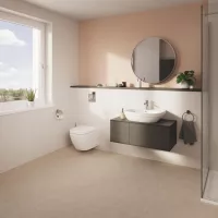 Pachet WC suspendat Grohe Euro Ceramic, cadru, WC Grohe, Rimless, SoftClose, clapeta crom, alb, 36501000