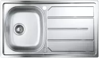 Pachet chiuveta Grohe otel K200 31552SD0, 860 x 500 mm, montare pe blat + baterie Grohe Bauloop 31706000, 3/8'', pipa medie, tip L, crom