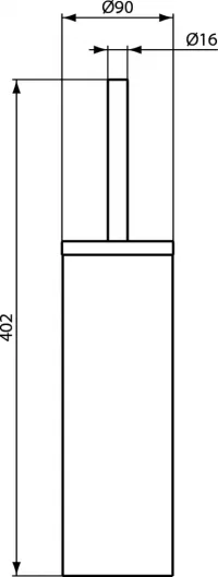 Perie WC Ideal Standard IOM A9108, de pardoseala, crom