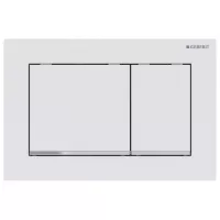 Placa de actionare WC Geberit Omega30 115.080.JT.1, dubla, orizontala, 212 x 142 mm, ABS, mat, alb/crom