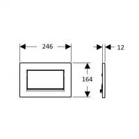 Placa de actionare WC Geberit Sigma10 115.758.SN.5, mono, orizontala, 246 x 164 mm, metal, mat, crom