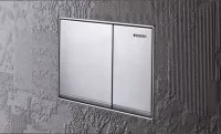 Placa de actionare WC Geberit Sigma60 115.640.SI.1, dubla, orizontala, 214 x 132 mm, sticla, lucios, alb/crom