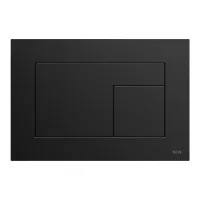 Placa de actionare WC Tece Velvet 9240732, dubla, orizontala, 220 x 150 mm, fenix, mat, negru