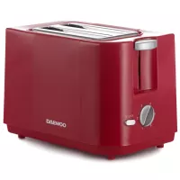Prajitor de paine Daewoo DBT40R, 750 W, 2 felii, 6 nivele, control mecanic, carcasa rece, rosu