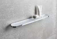 Raft Grohe Selection 41057000, 600 mm, sticla, compatibil suport 41056XXX, alb