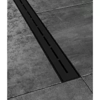 Rigola completa Ravak Runway, incastrata, 750 mm, otel, mat, negru, X01750