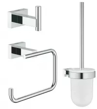 Set Grohe Essentials Cube City 40757001, 3 piese, fixare ascunsa, crom