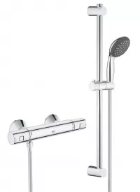 Baterie dus Grohe Precision Start, termostat, coloana dus, 600 mm, crom, 34237002