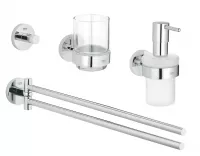 Set Grohe Essentials Master 40846001, 4 piese, fixare ascunsa, crom