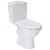 Set vas WC Cersanit Roma New, pe podea, capac, rezervor, alb, R02-019