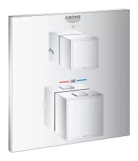 Sistem de dus Grohe Cube SmartConnect 24154000, 1/2'', incastrat, termostat, 310 mm, 3 pulverizari, anti-calcar, crom