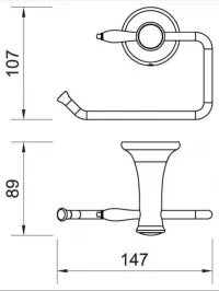 Suport hartie igienica FDesign FD6-LRA-09-66, montare pe perete, 1 rola, metal, mat, bronz