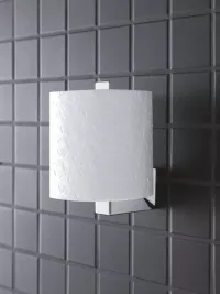 Suport hartie igienica Grohe Selection Cube 40784000, o rola, montare pe perete, elemente fixare ascunse, crom