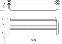 Suport prosop FDesign Lacrima FD6-LRA-66-66, montare pe pete, 5 bare, metal, mat, bronz