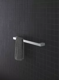 Suport prosop Grohe Selection Cube 40767000, 500 mm, un suport, montare pe perete, elemente fixare ascunse, crom