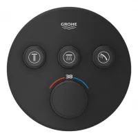 Unitate comanda Grohe SmartControl, termostat, 3 iesiri, necesita valva, mat, negru, 29508KF0