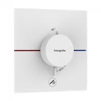 Unitate comanda Hansgrohe ShowerSelect Comfort, 1 iesire, 1 consumator, termostat, necesita valva, mat, alb, 15575700