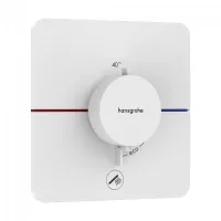 Unitate comanda Hansgrohe ShowerSelect Comfort, 1 iesire, 1 consumator, termostat, necesita valva, mat, alb, 15589700