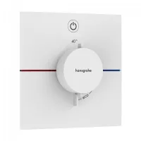 Unitate comanda Hansgrohe ShowerSelect Comfort, 1 iesire, termostat, necesita valva, mat, alb, 15571700