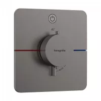 Unitate comanda Hansgrohe ShowerSelect Comfort, 1 iesire, termostat, necesita valva, mat, antracit, 15581340