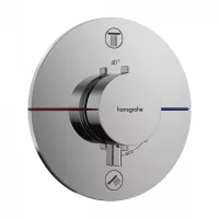 Unitate comanda Hansgrohe ShowerSelect Comfort, 2 iesiri, termostat, necesita valva, crom, 15554000